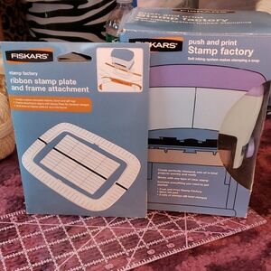 Fiskars Push and Print Stamp Factory with Ribbon Plate Attachment